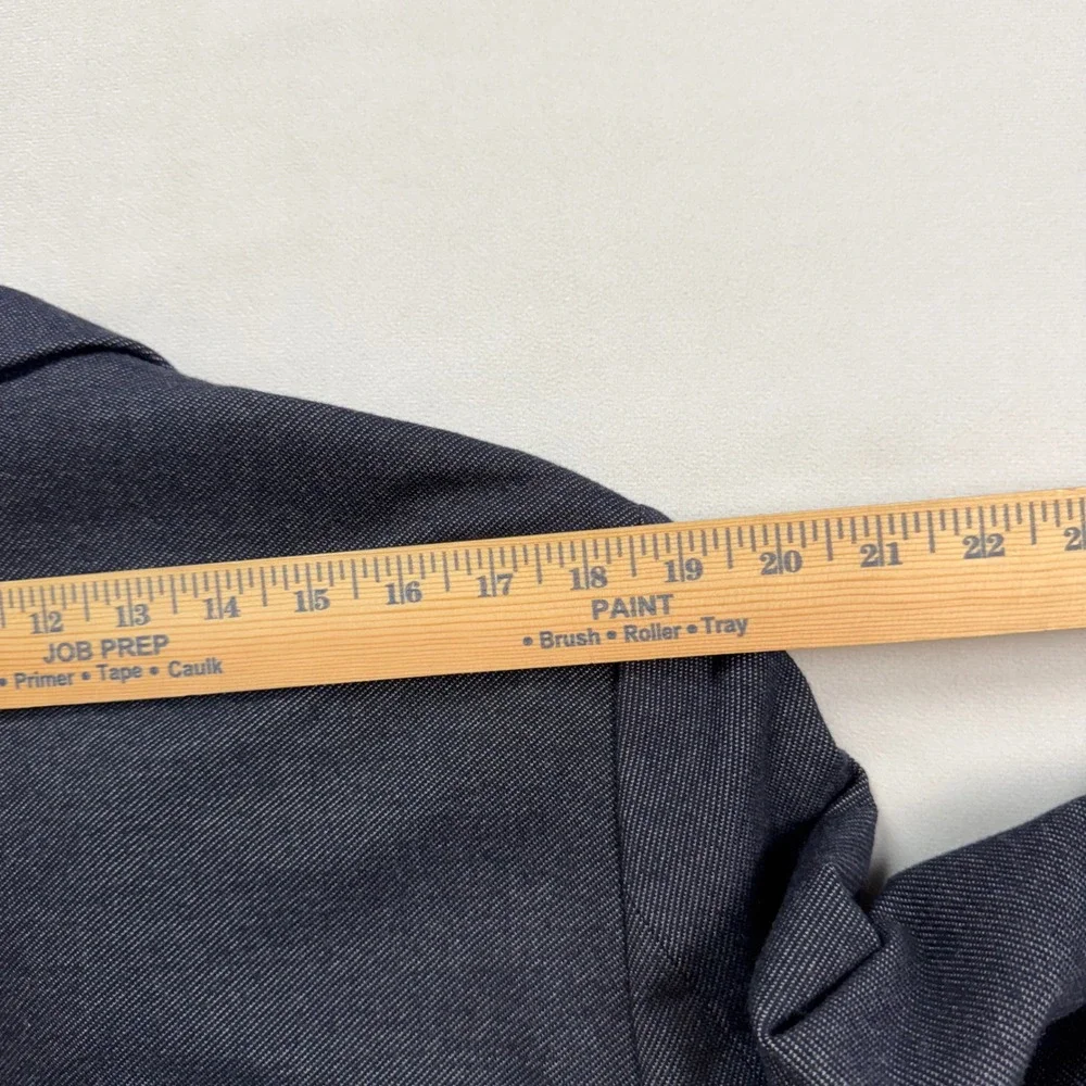 Banana Republic Mens 42R Tailored Slim Fit Blazer Navy Blue Cotton Blend Jacket